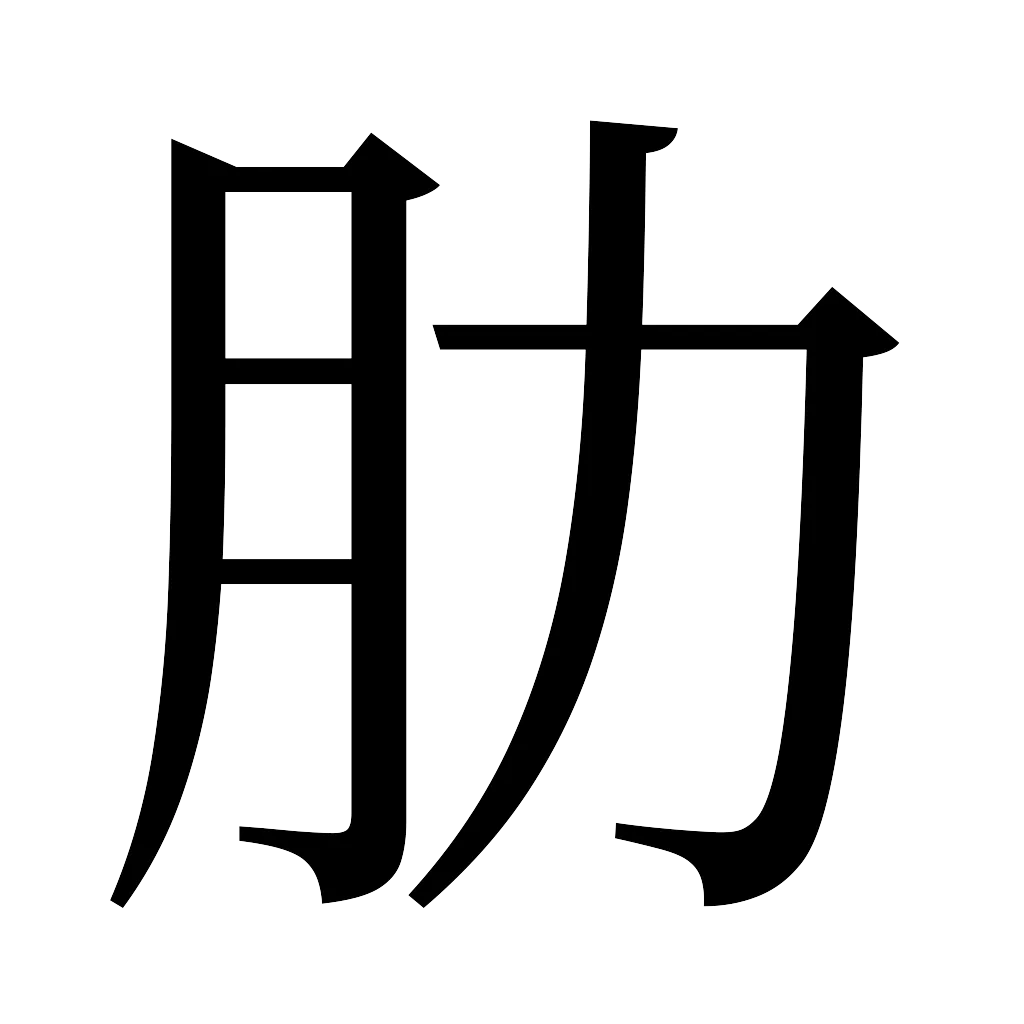 漢字「肋」