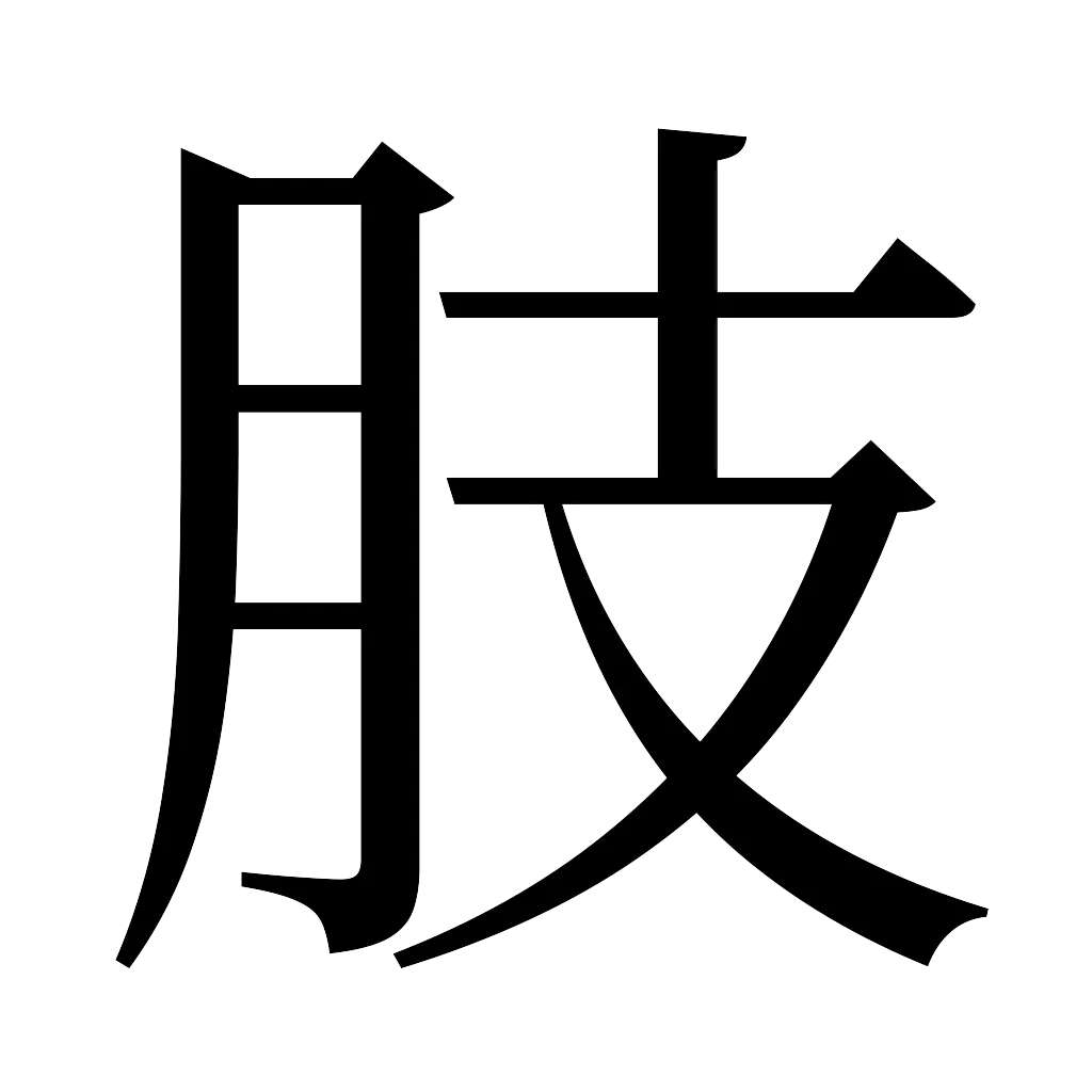 漢字「肢」
