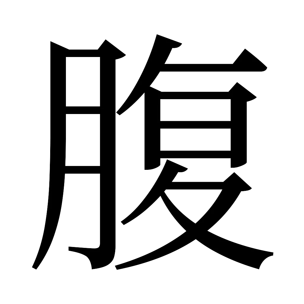 漢字「腹」