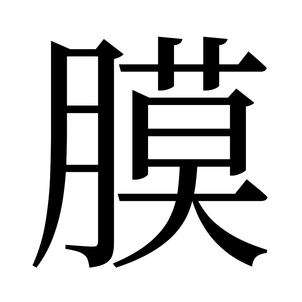 漢字「膜」