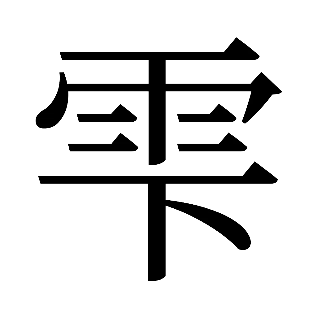 漢字「雫」