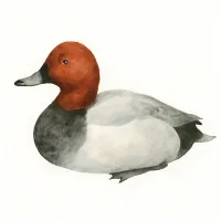 ホシハジロのイラスト