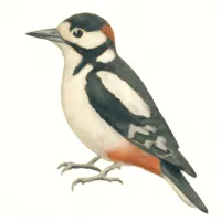 アカゲラのイラスト