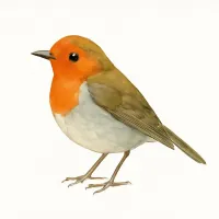 コマドリのイラスト