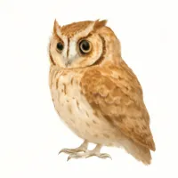 コノハズクのイラスト