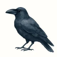 ハシブトガラスのイラスト