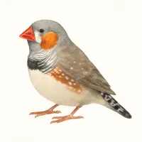 キンカチョウのイラスト