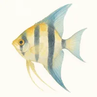 エンゼルフィッシュのイラスト