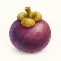 マンゴスチンのイラスト