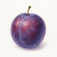 セイヨウスモモのイラスト