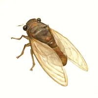 アブラゼミのイラスト
