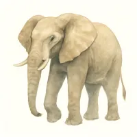 アフリカゾウのイラスト