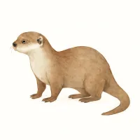 コツメカワウソのイラスト