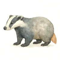アナグマのイラスト