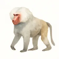 マントヒヒのイラスト
