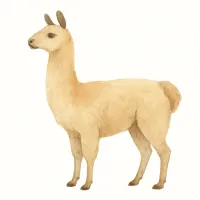 リャマ（ラマ）のイラスト
