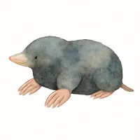 モグラのイラスト