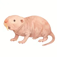 ハダカデバネズミのイラスト