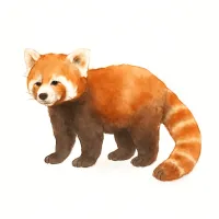 レッサーパンダのイラスト
