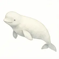 シロイルカのイラスト