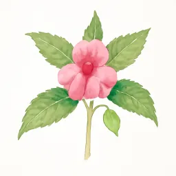 ホウセンカのイラスト