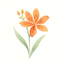 ヒオウギのイラスト
