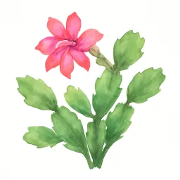 シャコバサボテンのイラスト