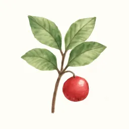 ヤブコウジのイラスト