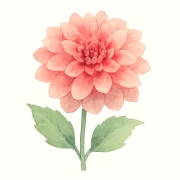 ダリアのイラスト