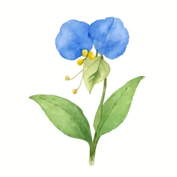 ツユクサのイラスト