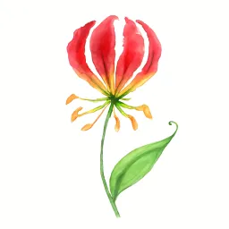 グロリオサのイラスト