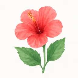 ハイビスカスのイラスト
