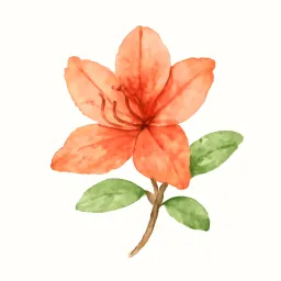 レンゲツツジのイラスト