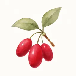 サンシュユのイラスト