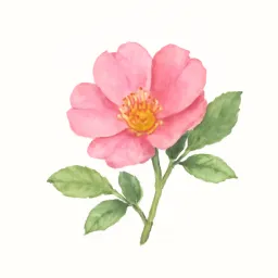 ハマナスのイラスト