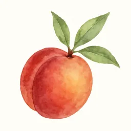 ネクタリンのイラスト