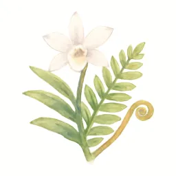 セッコクのイラスト