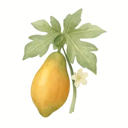 パパイアのイラスト