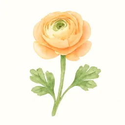 ラナンキュラスのイラスト