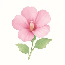 ムクゲのイラスト