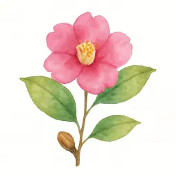 サザンカのイラスト