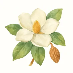 タイサンボクのイラスト