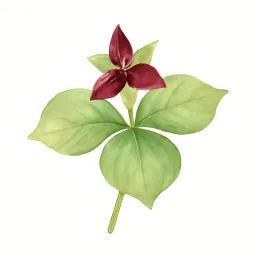 エンレイソウのイラスト