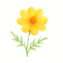 キバナコスモスのイラスト