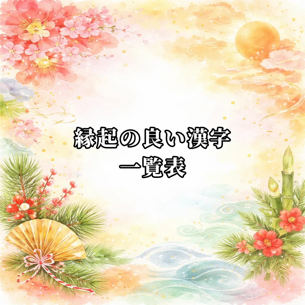 縁起の良い漢字一覧表