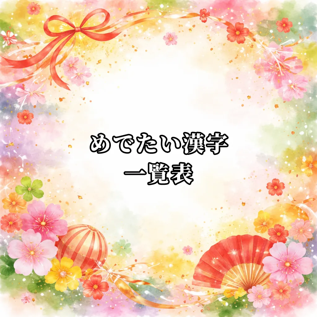 おめでたい漢字一覧表