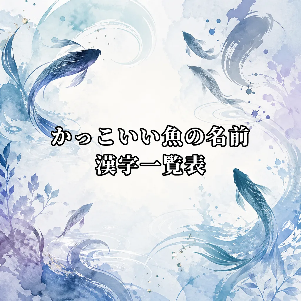 かっこいい魚の名前の漢字一覧表
