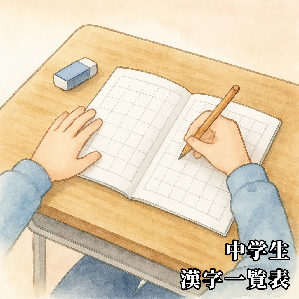 中学生で習う漢字一覧表