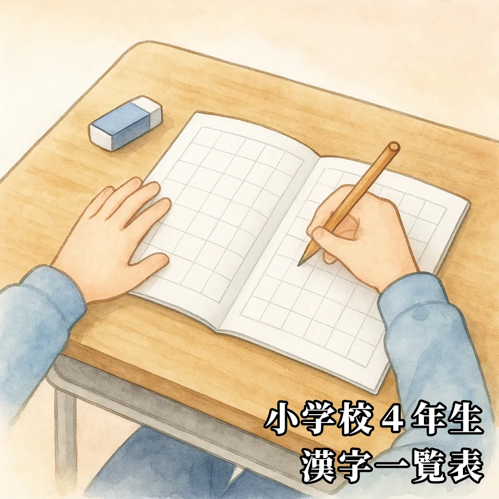 小学校4年生で習う漢字一覧表