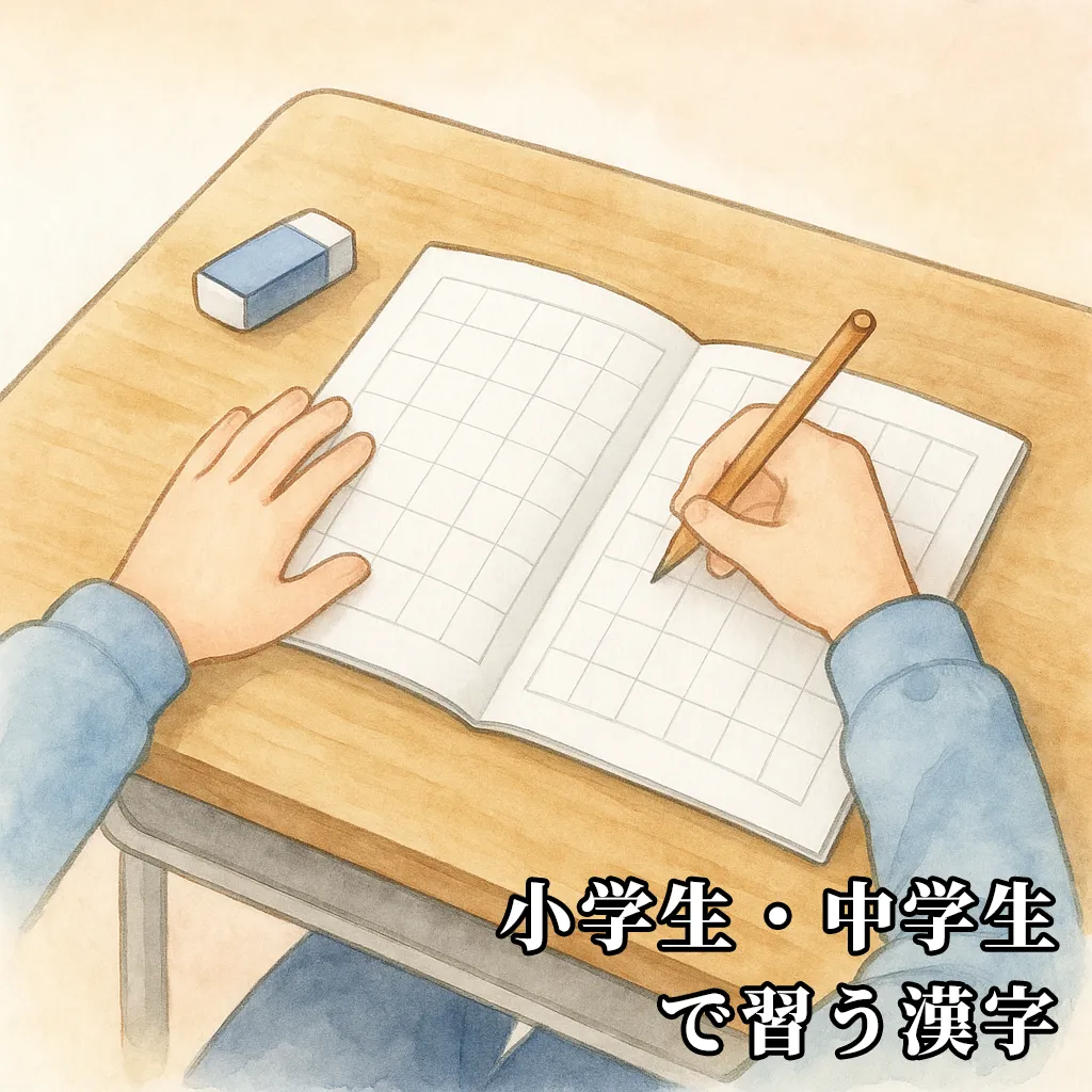 小学生・中学生で習う漢字を探す